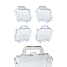 Kit 10 Maletinha Maletinha Acrilica Cristal Lembrancinha Para Festa Aniversario Prenda Criança novo