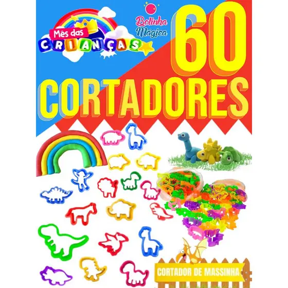 60 Cortador Forminha De Massinha Modelar Lembrancinha Para Aniversario Prenda novo Quermesse