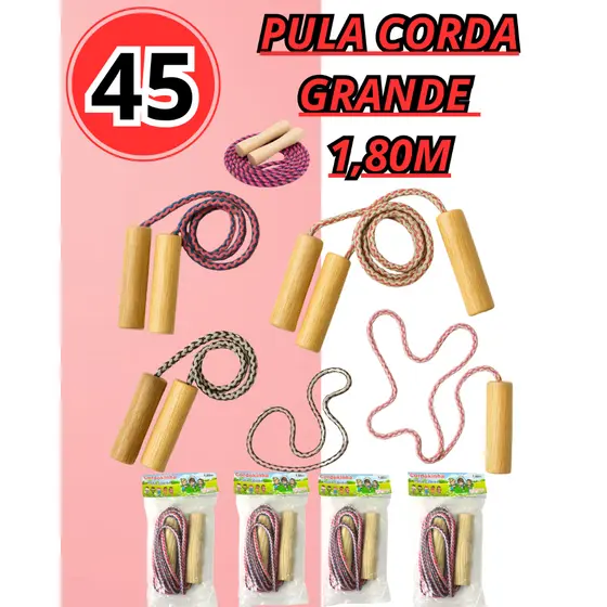 Kit Pula Corda de Brinquedo Infantil Kit P/ Festa Junina Aniversário Criança Lembrancinha Prenda