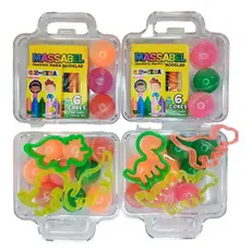 10 Maletinha + 10 Cortador + 10 Massinha De Modelar + 10 Geleca Slime+ 10 Giz 10G Kit Lembracinha