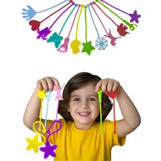 KIT 20 Geleca Gruda Lembrancinha Festa Infantil Brinquedo Colorido Gruda na Parede e Vidro Estica
