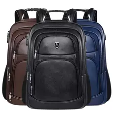 Mochila Unissex Couro Gigante 60L Reforçada Grande Impermeável Motoboy Trabalho Viagem Notebook