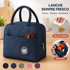 Bolsa Térmica Portátil de Mão Lancheira Marmita Viagem Piquenique Prático
