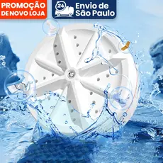 Mini Máquina de Lavar Portátil Ultrassônica USB – Para Roupas, Panos, Toalhas e Louças