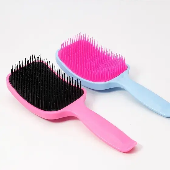 Escovas de Cabelo Tipo Raquete Almofadada – Desembaraço Suave Sem Quebrar os Fios