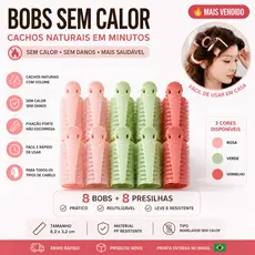 Kit 10 Bobes Velcro + 10 Presilhas para Cachos Sem Calor Modelador de Cabelo Volume Natural Fácil de