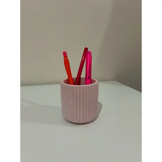 Porta Lápis Caneta Organizador Rosa