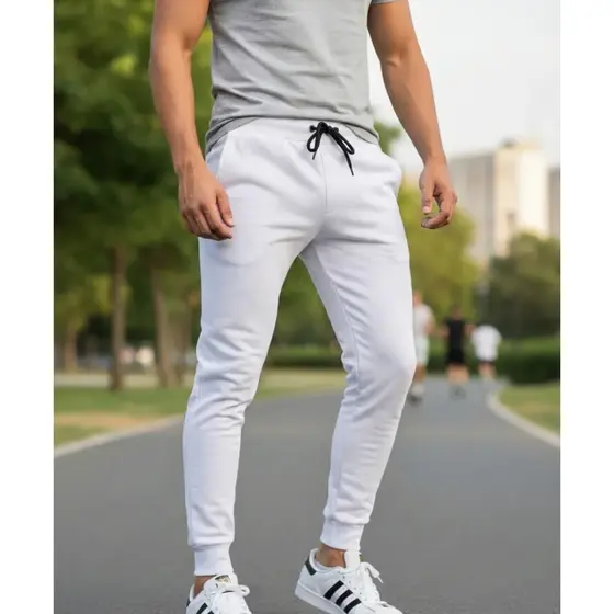 Calça Moletom Inverno Lisa Academia Jogger Slim Masculina