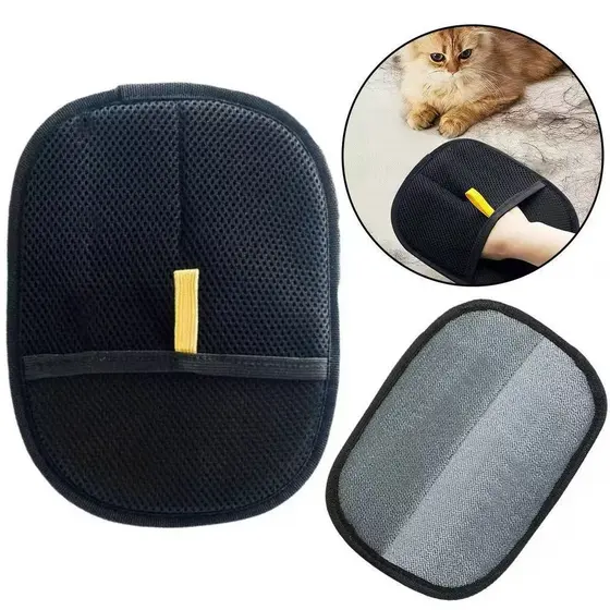 Luvas de Tosa para Gatos, Escova Antiestática para Remoção de Pelos de Animais, Luva para Limpeza de Carpetes e Móveis