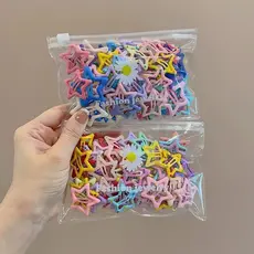 Kit 50/100 Peças Grampos De Cabelo Estrela Dopamina Cor Doce Para Mulheres，ModaPresilhas Laterais