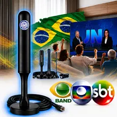 Antena digital alta sensibilidade longo alcance / Tv interna externa full HD