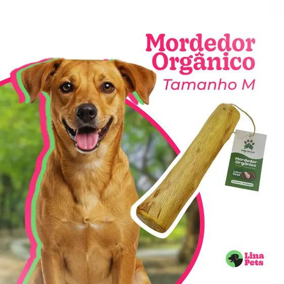 MORDEDOR PARA CACHORRO PRODUTO NATURAL RUSTICO MADEIRA DE CAFE SABOR CÔCO TAM.M  20X2A4CM BRINQUEDO PET