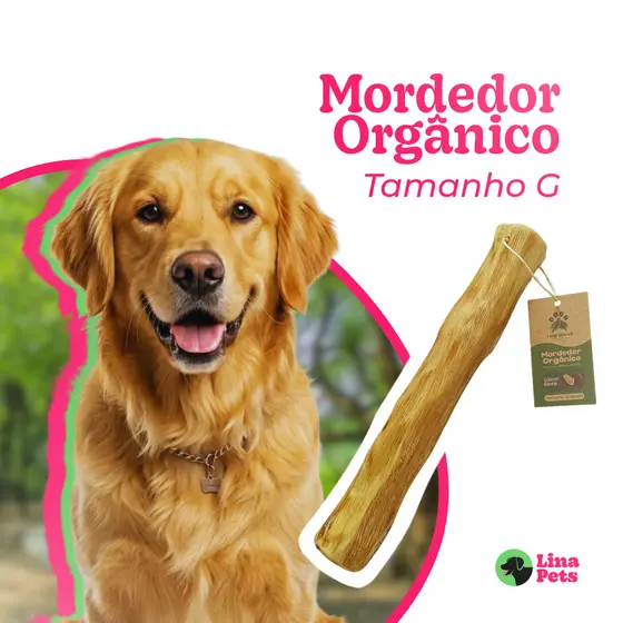 MORDEDOR PARA CACHORRO PRODUTO NATURAL RUSTICO MADEIRA DE CAFE SABOR CÔCO TAM.G  30X3A5CM BRINQUEDO PET