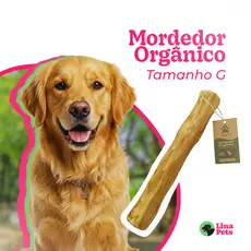 MORDEDOR PARA CACHORRO PRODUTO NATURAL RUSTICO MADEIRA DE CAFE SABOR CÔCO TAM.G  30X3A5CM BRINQUEDO PET