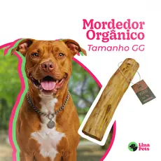 MORDEDOR PARA CACHORRO PRODUTO NATURAL RUSTICO MADEIRA DE CAFE SABOR CÔCO TAM.GG 30X4A7CM BRINQUEDO PET