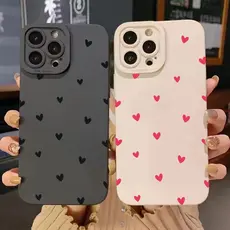 Bonito Pequeno Amor-Coração Caso De Telefone Para iPhone 14 15 16 17 18 Pro Max 11 12 13 XR X XS 7 8 Capa Macia