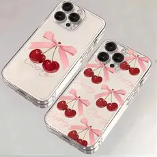 Cereja Impressa Caso Para Samsung A15 A35 A55 A14 A06 A16 A26 A36 A13 A23 A32 A33 A56 A05 A34 A54 Claro Capa Macia