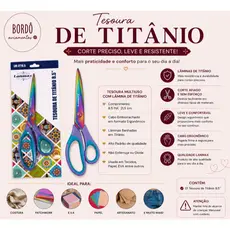 Tesoura Titânio Lanmax Titanium 21,5 CM Costura e Uso Geral