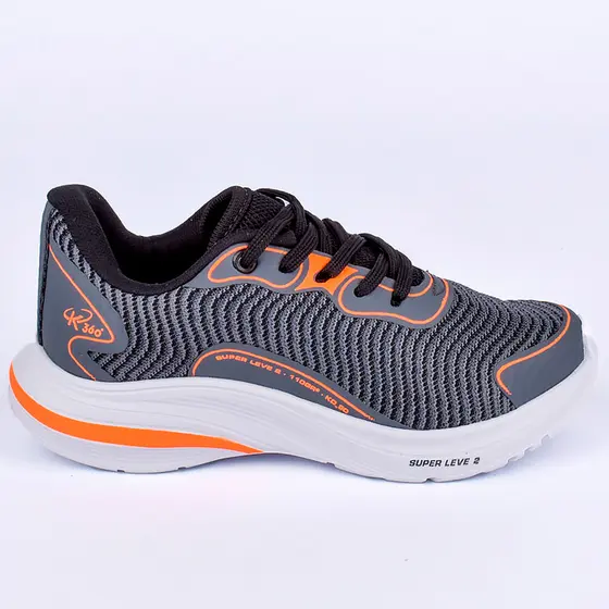 Tênis Infantil K-360 Super Leve 2 Laranja Neon Esportivo Super Leve Eva Confortável Juvenil