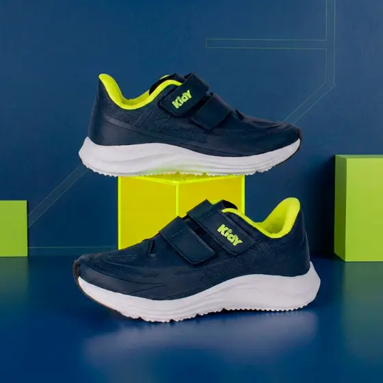 Tênis Infantil Kidy Super Conforto Fecho Duplo Flexível Estiloso Seguro Casual Anatômico Moderno