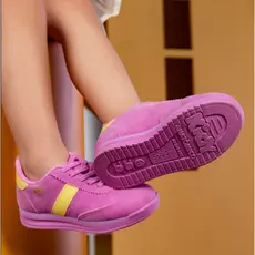 Tênis Infantil Kidy RK 70 Rosa e Amarelo