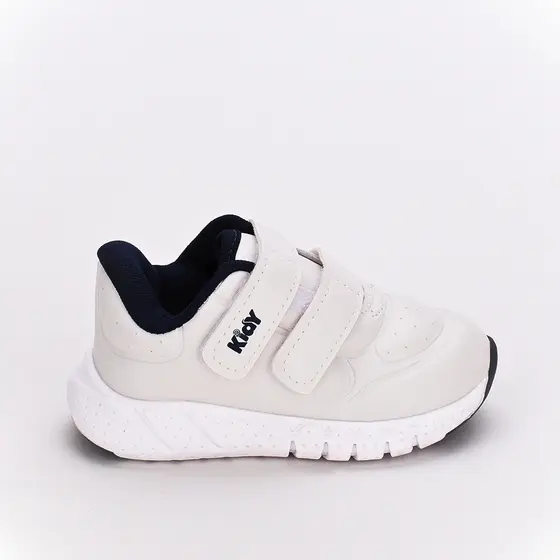 Tênis Infantil Menino Kidy Equilíbrio Fecho Duplo Branco