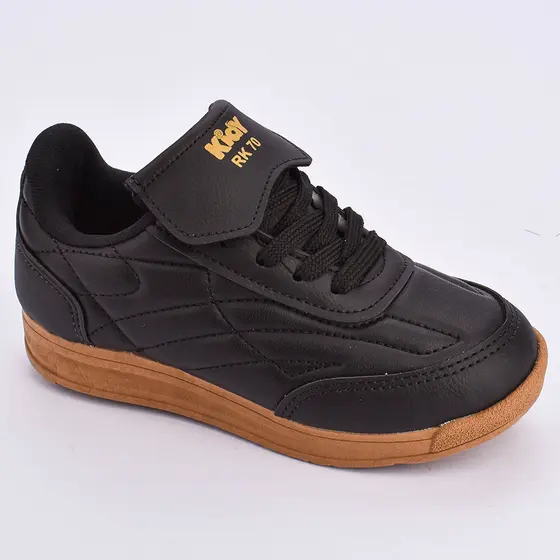 Tênis Infantil Menino RK 70 Kidy Preto Retrô Anatômico Respitec Casual Streetwear Moderno