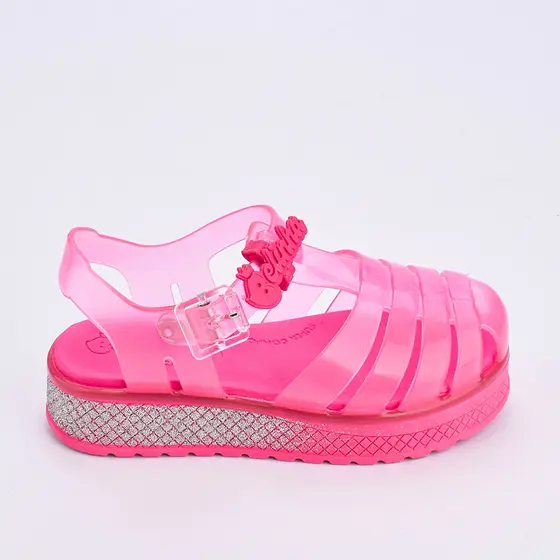 Sandália Infantil Menina  Kidy Gloss Belinha Brilho Glitter Fashion Estilosa Confortável Leve