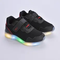 Tênis Infantil Menino Kidy Light Fun Luz Led Confortável Seguro Anatômico Flexível e Divertido