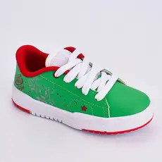 Tênis Infantil Menino Kidy Gato Galáctico K360 Respitec Verde Casual Estiloso Confortável