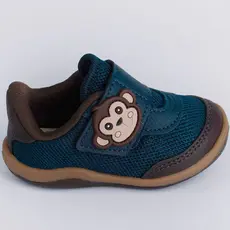 Tênis Infantil Menino Kidy Colors Macaquinho Equilíbrio Calce Fácil Anatômico Divertido Conforto