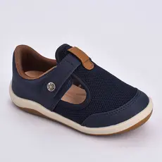 Tênis Infantil Menino Kidy Colors Equilíbrio Marinho Calce Fácil Confortável Primeiros Passo Baby