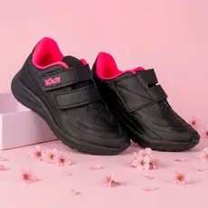 Tênis Infantil Menina Kidy Respitec Neon Fecho Duplo Confortável Seguro Anatômico Prático Escolar