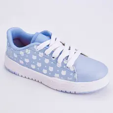 Tênis Infantil Menina Kidy Gato Galáctico K360 Respitec Azul Bebê Confortável Moderno Casual