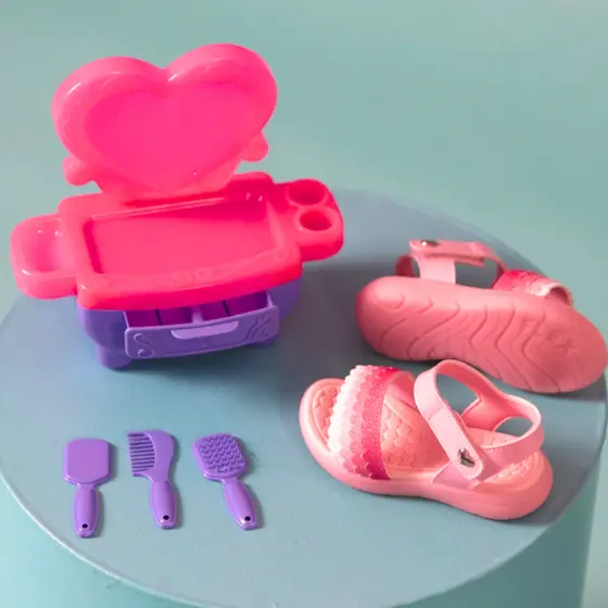 Sandália Infantil Menina Kidy Toys Baby Conforto Diversão Brinde Fashion Segura Casual Blogueira