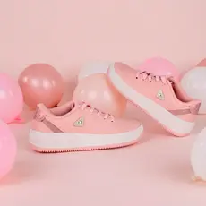 Tênis Infantil Menina Kidy Nova York K360 Nude Cadarço Confortável Casual Escolar Colegial Leve