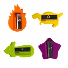 Kit 50/100/250 Mini Apontador Infantil Colorido Desenhos Escolar Brinde Lembrancinha Atacado