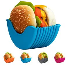 Suporte Para Hamburguer Porta Sanduiches  Lanches Antivazamento Gordura Molho Reutilizavel