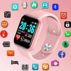 Smartwatch D20 Pro Y68 Relógio Inteligente Bluetooth Resistente Água + Batimentos