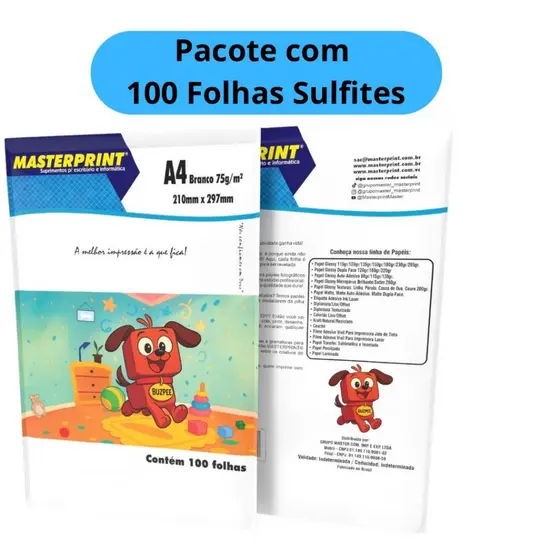 Papel Sulfite 100 Folhas A4 Premium Masterprint