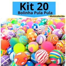 Kit 20 Bolinhas Pula Pula Multicoloridas Brinquedo Infantil Lembracinhas Festa