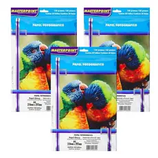 Papel Fotográfico 150g A4 Glossy Brilhante Resistente a Água Masterprint