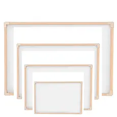 Quadro Branco Moldura em Madeira Lousa + 4 Pincel + Apagador - Vários Tamanhos Escolar