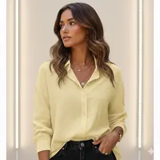 Camisa Oversized Feminina Social Viscolinho Moda LISA Inverno Manga Comprida Blogueirinha Look Trabalho
