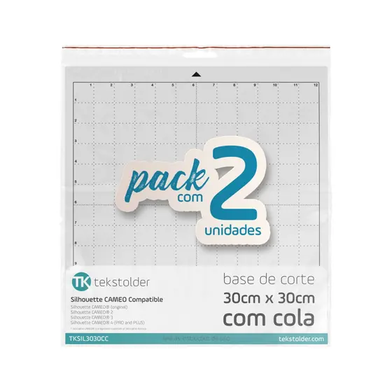 Kit 2 Bases de Corte Tekstolder Com Cola 30x30 Compatível Com Silhouette Cameo 30x30 - TK