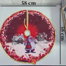 Saia Para Base De Árvore De Natal  Top Útil Natalino Prático E Facíl 58x58Cm Para Deixar Seu Natal Ainda Mais Decorado