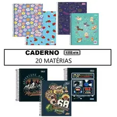 Caderno Tilibra Feminino E Masculino 20 Matérias 320 Folhas 27,5X20CM Pepper Capa Dura Universidade