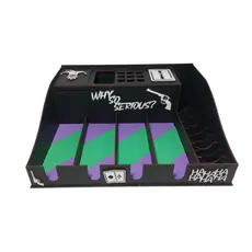 Suporte Para 4 Máquinas de Barbeiro e Porta Pentes - Joker Coringa - Envio Motoboy
