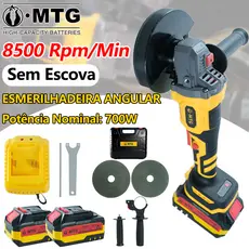 Esmerilhadeira/Lixadeira Profissional 2 Baterias 21V + Maleta Bivolt