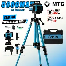 16 Linhas Nível a Laser Ajustável 360° 4D Auto-Nivelamento Medição Da Linha Rotativas Ideal Para Uso Interno e Externo